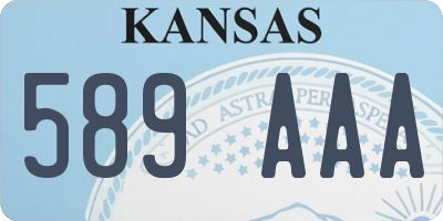 KS license plate 589AAA