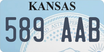 KS license plate 589AAB