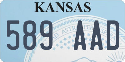 KS license plate 589AAD