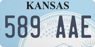 KS license plate 589AAE