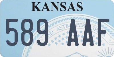 KS license plate 589AAF