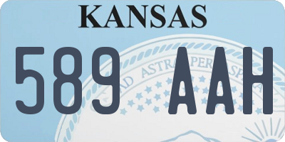 KS license plate 589AAH