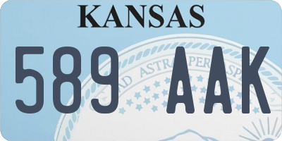 KS license plate 589AAK
