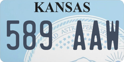 KS license plate 589AAW