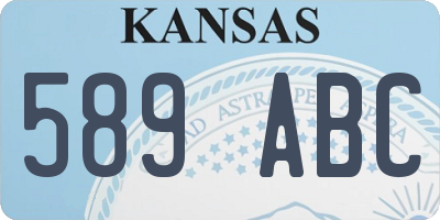 KS license plate 589ABC