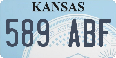 KS license plate 589ABF