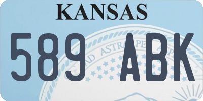 KS license plate 589ABK