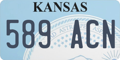 KS license plate 589ACN