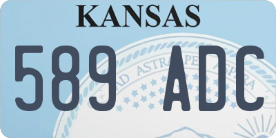 KS license plate 589ADC