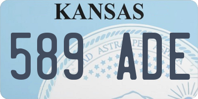 KS license plate 589ADE