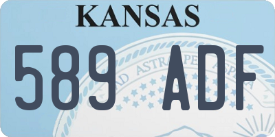 KS license plate 589ADF