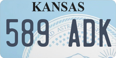 KS license plate 589ADK
