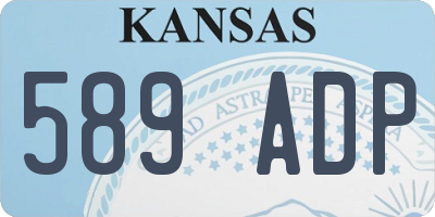 KS license plate 589ADP