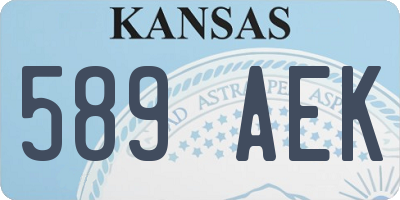 KS license plate 589AEK
