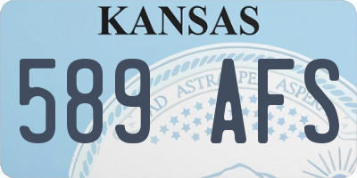 KS license plate 589AFS