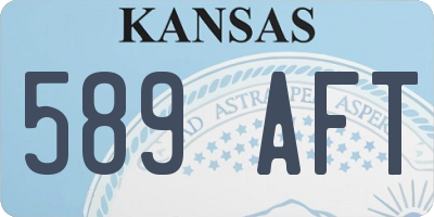 KS license plate 589AFT