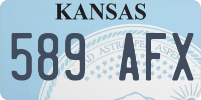 KS license plate 589AFX