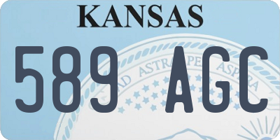 KS license plate 589AGC