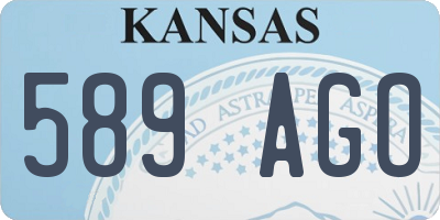 KS license plate 589AGO