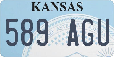 KS license plate 589AGU