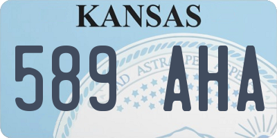 KS license plate 589AHA