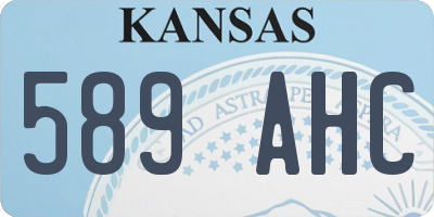 KS license plate 589AHC