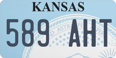 KS license plate 589AHT