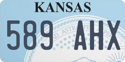 KS license plate 589AHX