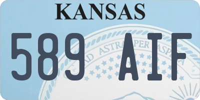 KS license plate 589AIF