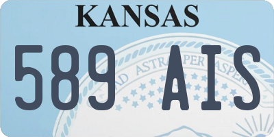 KS license plate 589AIS