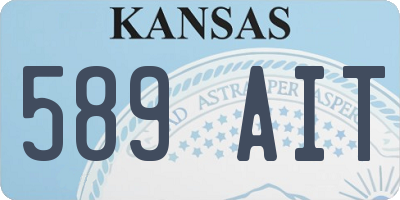 KS license plate 589AIT