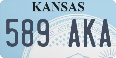 KS license plate 589AKA