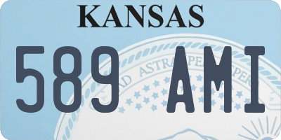 KS license plate 589AMI