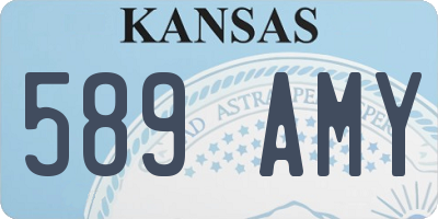 KS license plate 589AMY