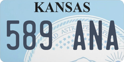 KS license plate 589ANA