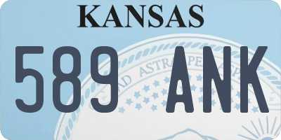 KS license plate 589ANK