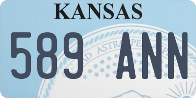 KS license plate 589ANN