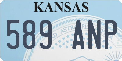 KS license plate 589ANP