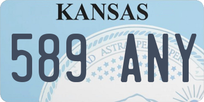 KS license plate 589ANY