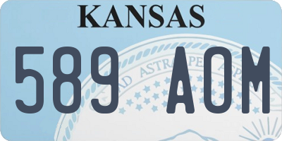 KS license plate 589AOM
