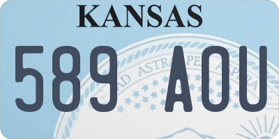 KS license plate 589AOU