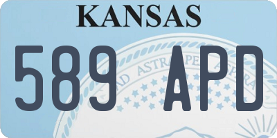 KS license plate 589APD