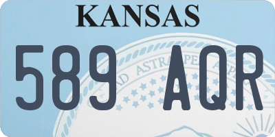 KS license plate 589AQR