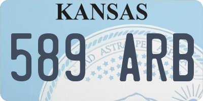 KS license plate 589ARB