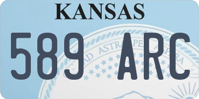 KS license plate 589ARC