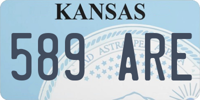 KS license plate 589ARE