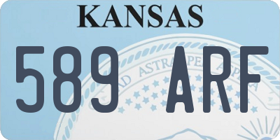 KS license plate 589ARF