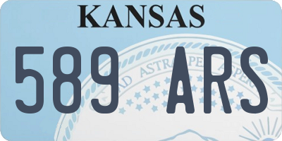 KS license plate 589ARS