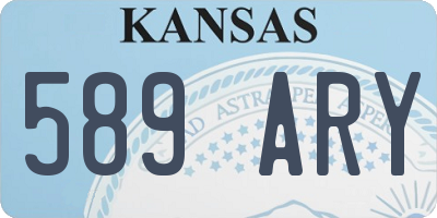 KS license plate 589ARY