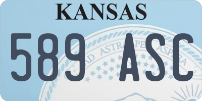 KS license plate 589ASC